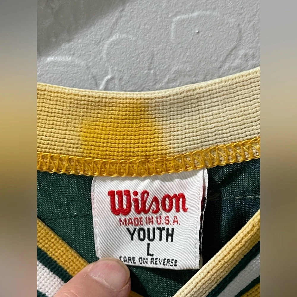 Vintage‎ Wilson Green Bay Packers Brett Farve Jersey Youth Large